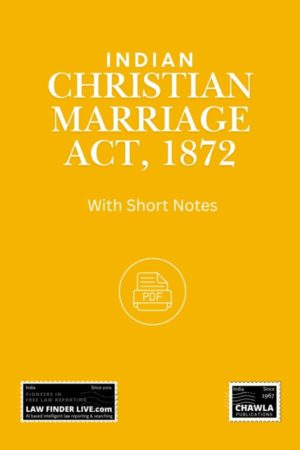 Indian Christian Marriage Act, 1872