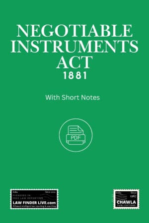 Negotiable Instruments Act, 1881
