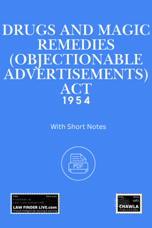Drugs and Magic Remedies (Objectionable Advertisements) Act 1954