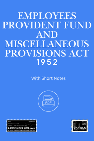 Employees Provident Funds And Miscellaneous Provisions Act 1952